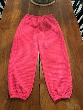 Princess Polly Hot Pink Quilted Jogger Sweatpants size 8